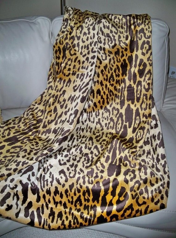 SCALAMANDRE LEOPARDO Leopard Silk Velvet Fabric CUSTOM Throw