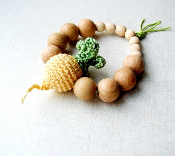 Turnip Baby toy teething toy Baby teether Golden color