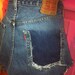 Levis 501 Denim Faded Blue High Waisted Shorts Cut off Short Shorts Upcycled shorts Short Plus Size W34