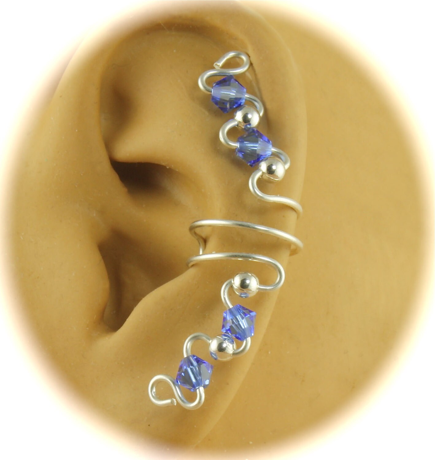 Pair of Ear Cuffs Swarovski Crystal and by AdoraBellaJewelry