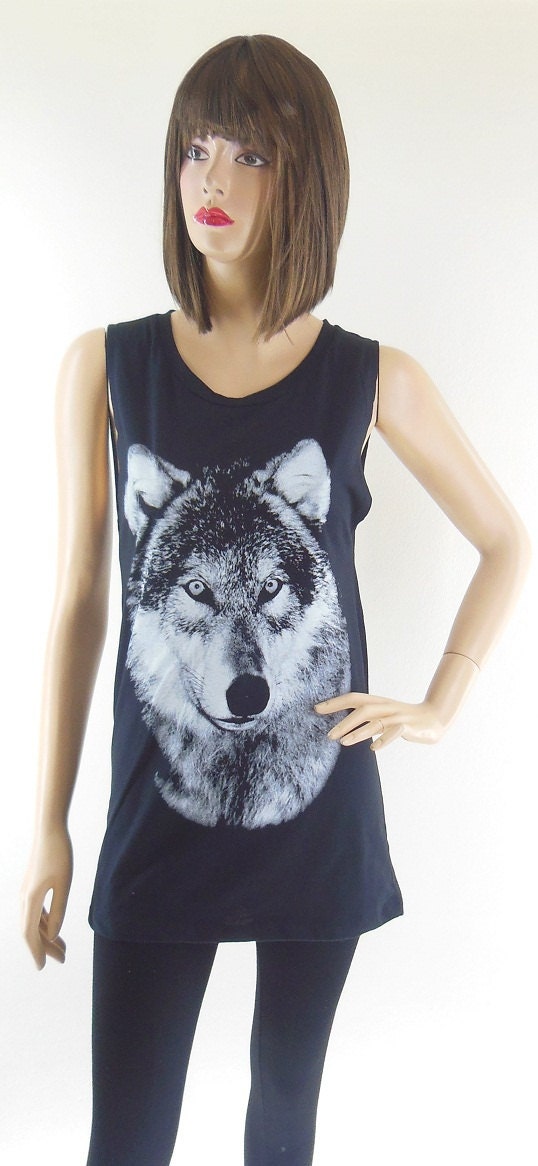 Wolf Art Design Wolf Tank Top Wolf Shirt Fox Shirt women