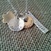 Custom Mom Necklace-Mixed Metal Name Charms-Stamped Evermore