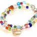Stacking Bracelet Best Friend Jewelry Pearl Charm Bracelet Millefiori Gemstone Bracelet Friendship Bracelet Fizz Candy