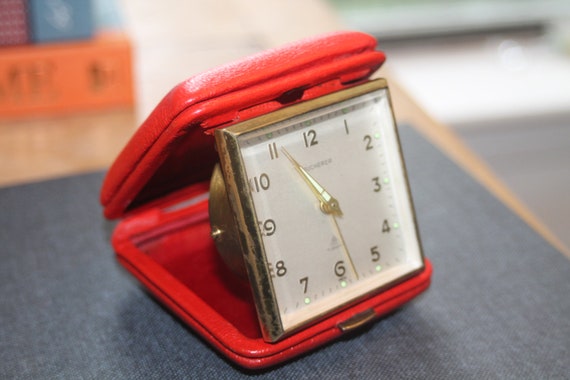 RESERVED Vintage Travel Alarm Clock BUCHERER of Switzerland