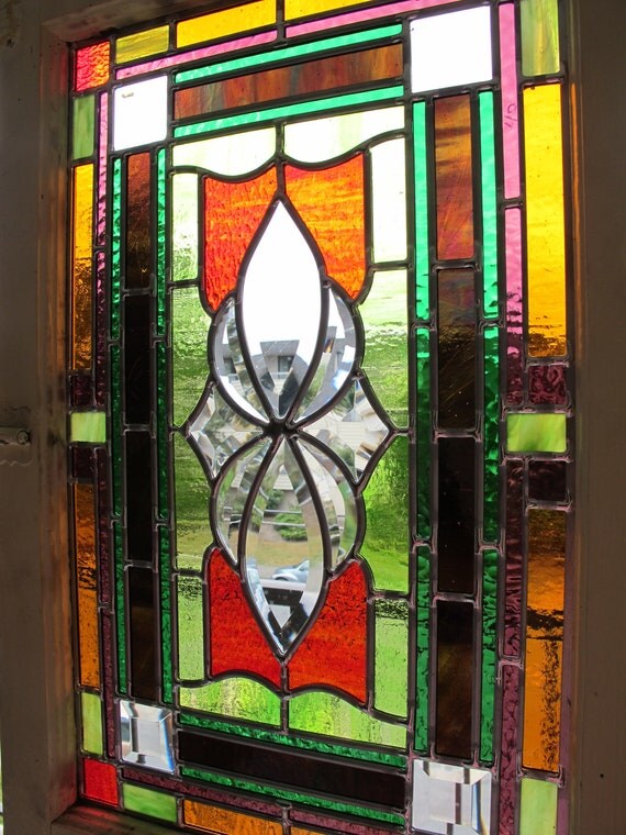 Red Stained Glass by VancouverStainGlass on Etsy
