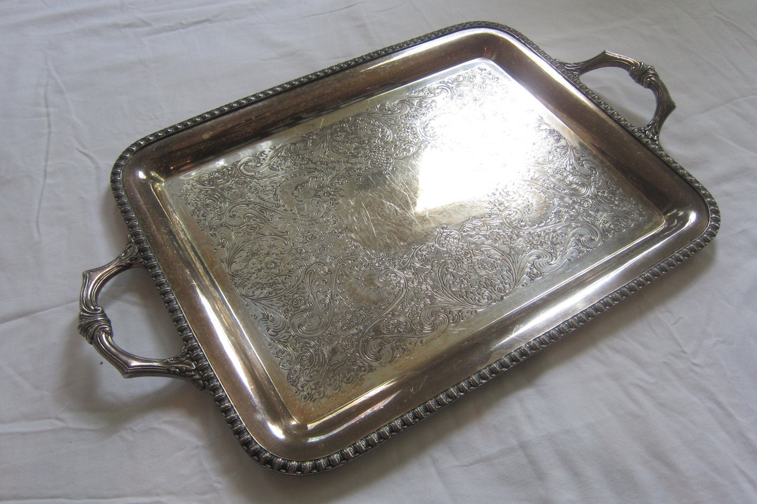 vintage Fenwick Wm Rogers silverplate tray