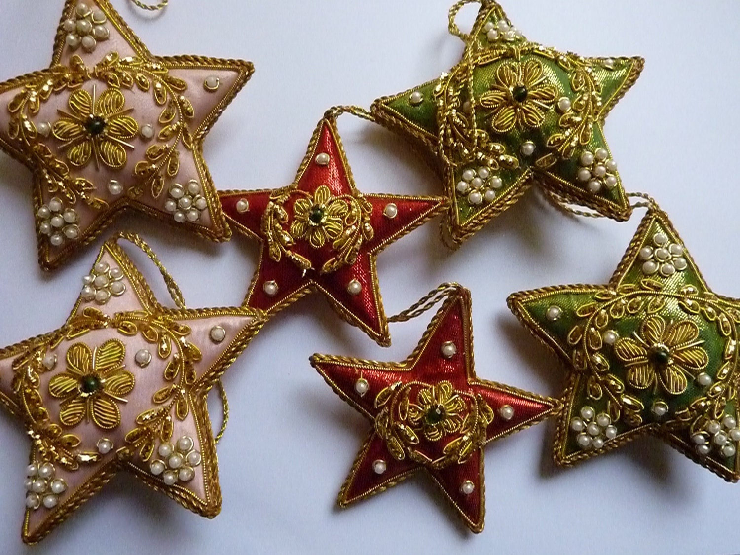 Vintage Christmas Decorations Indian Beaded Xmas Ornaments