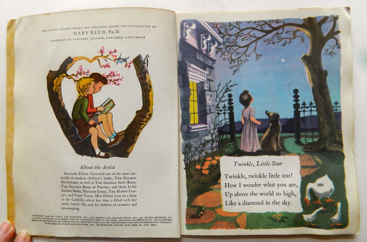 Nursery Rhymes Little Golden Book 1948 by DustyDiggerLise on Etsy