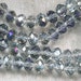 Purple and Silver Rondell AB Crystal Beads