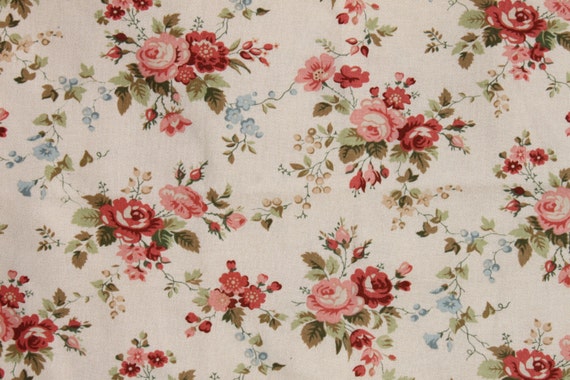 Pink Rose Fabric Old Fashioned Fabric Romantic Shabby Chic 1 2