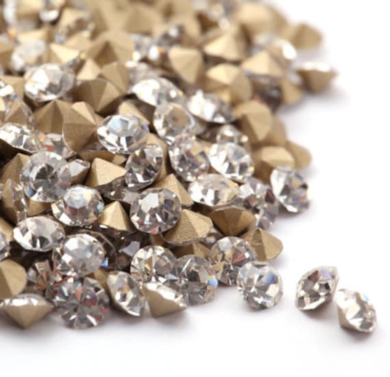 1440pc Pointed Back Crystal Rhinestones Clear Size from