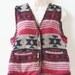 Vintage Southwestern Vest Women's Vest Navajo Vest Country Western Vest With Toggle Buttons Size Medium Large