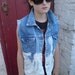 SALE: Vtg GRUNGE rock 1990's Wrangler bleached denim gilet jacket