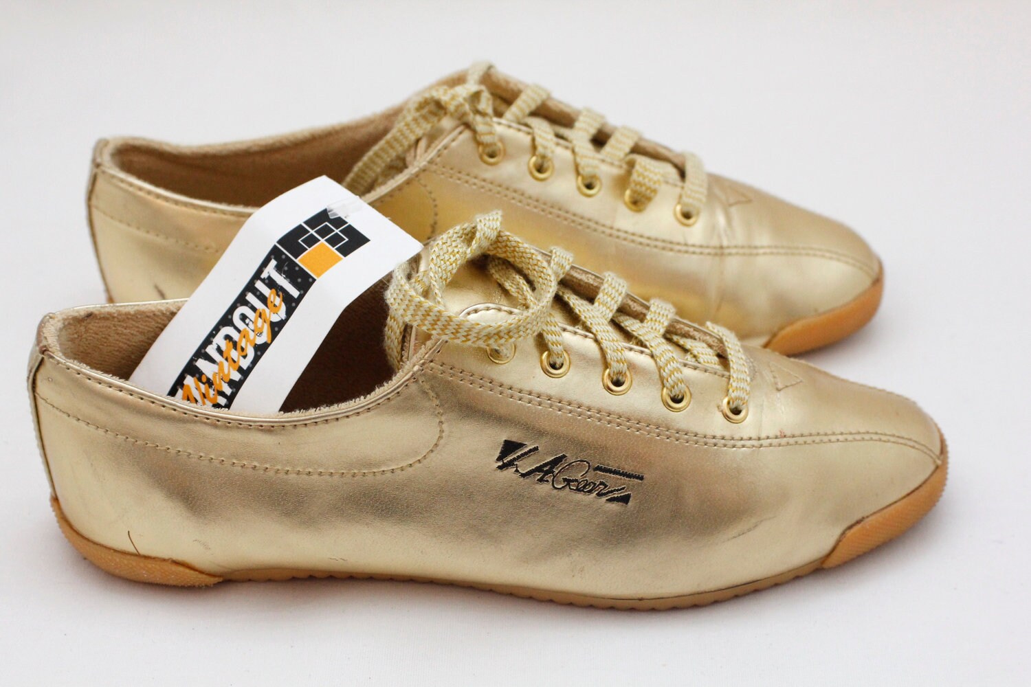 1992 Vintage LA Gear GOLD Sneakers by StandoutVintageStore on Etsy