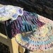 Set of Three (3) Cotton Dishcloths: Hand Knit Washcloths, Varied Sizes and Colors