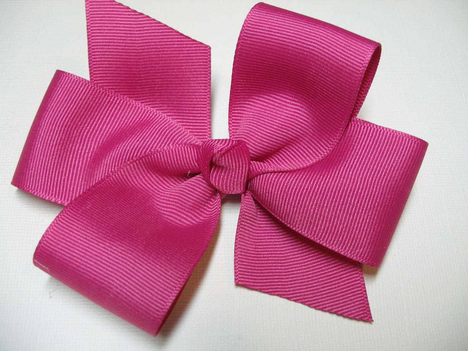 Hot Fuschia Valentines Love Pink Hair Bow Simple Traditional