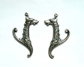 2 Silver Celtic Beastie Charms