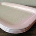 Pink doily metal trays - Set of 4 shabby chic serving trays