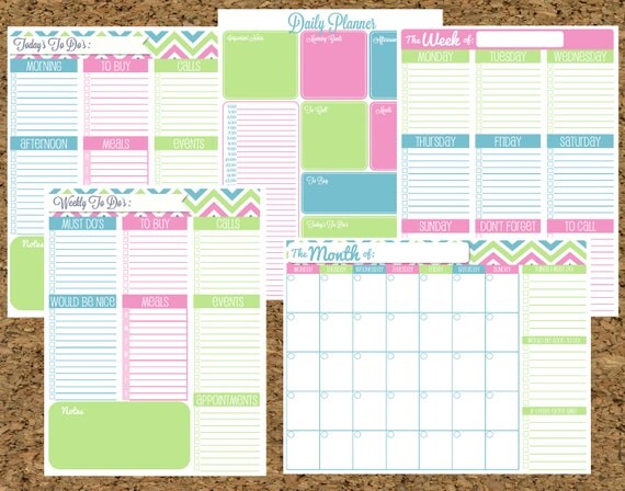 EDITABLE and INSTANT DOWNLOAD Mom Planners Home Organization