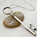 tullach... silver alloy & sterling silver large skeleton key necklace / gifts under 40 / hostess gift