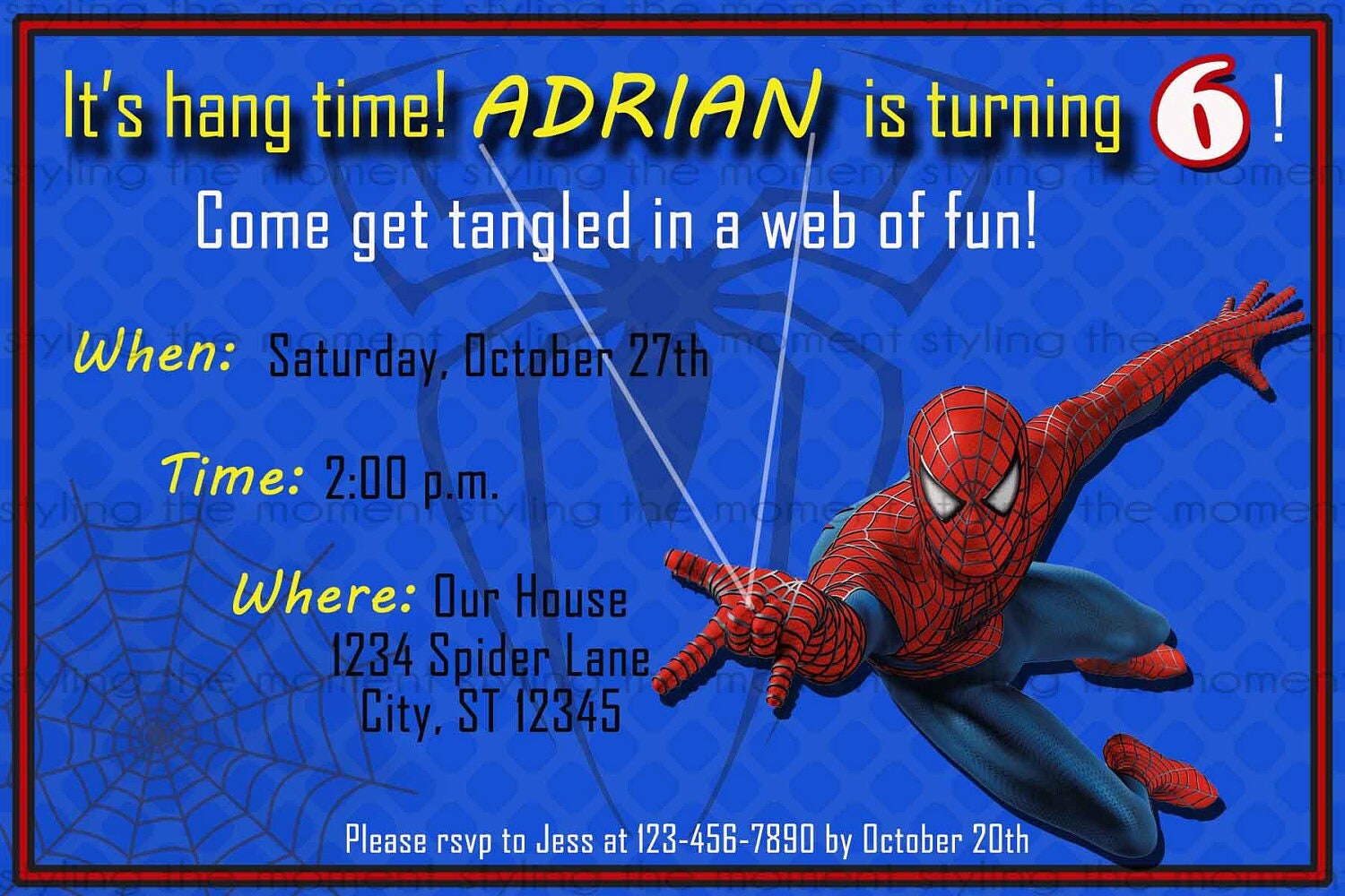 Printable Personalized Spiderman Birthday Invitations Free 4