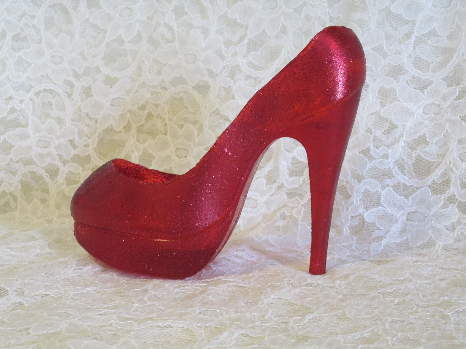 sugar glass slipper stiletto edible shoe hard candy isomalt