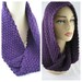 Hand Knit - Rich Purple Mobius Infinity Scarf