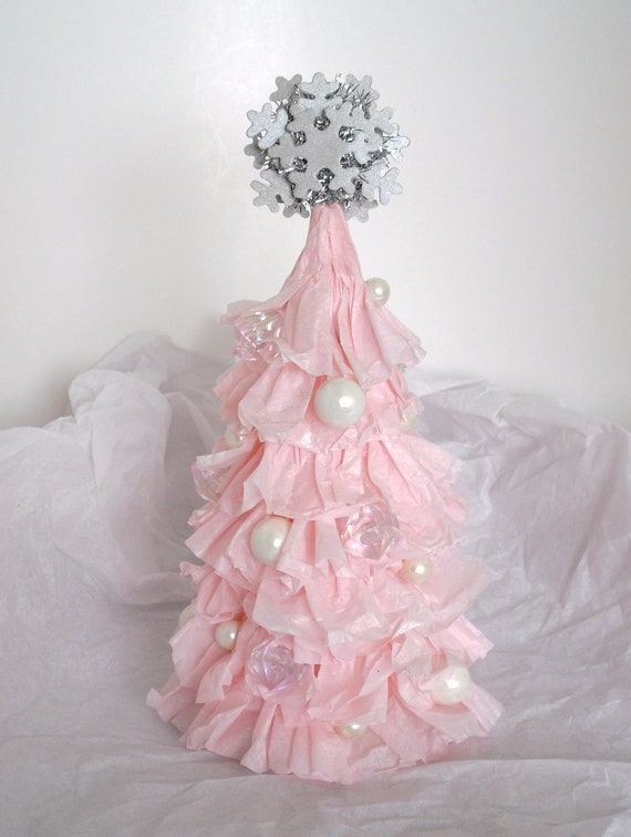 small shabby chic ruffled light pink christmas tree small shabby chic ruffled light pink christmas tree