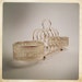 vintage toast rack with side coasters gold tone trefoil desk organizer