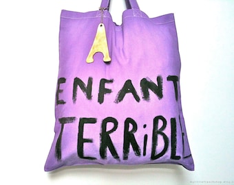 CUSTOM Enfant Terrible Horrible Child cotton TOTE Bag / EVEDAMONFrance