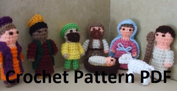 Items similar to Nativity Scene Mini Amigurumi Crochet ...