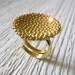 Polka Dots Adjustable Handmade Ring in Recycled 925 Sterling Silver with 18 Kt Gold plating, Fine Jewelry, Contemporary Engagement Ring