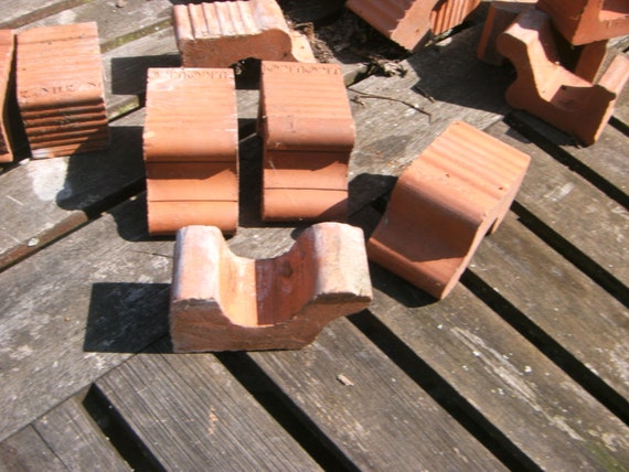 30 Vintage Terra Cotta Plant Pot Feet From 1950s Assorted