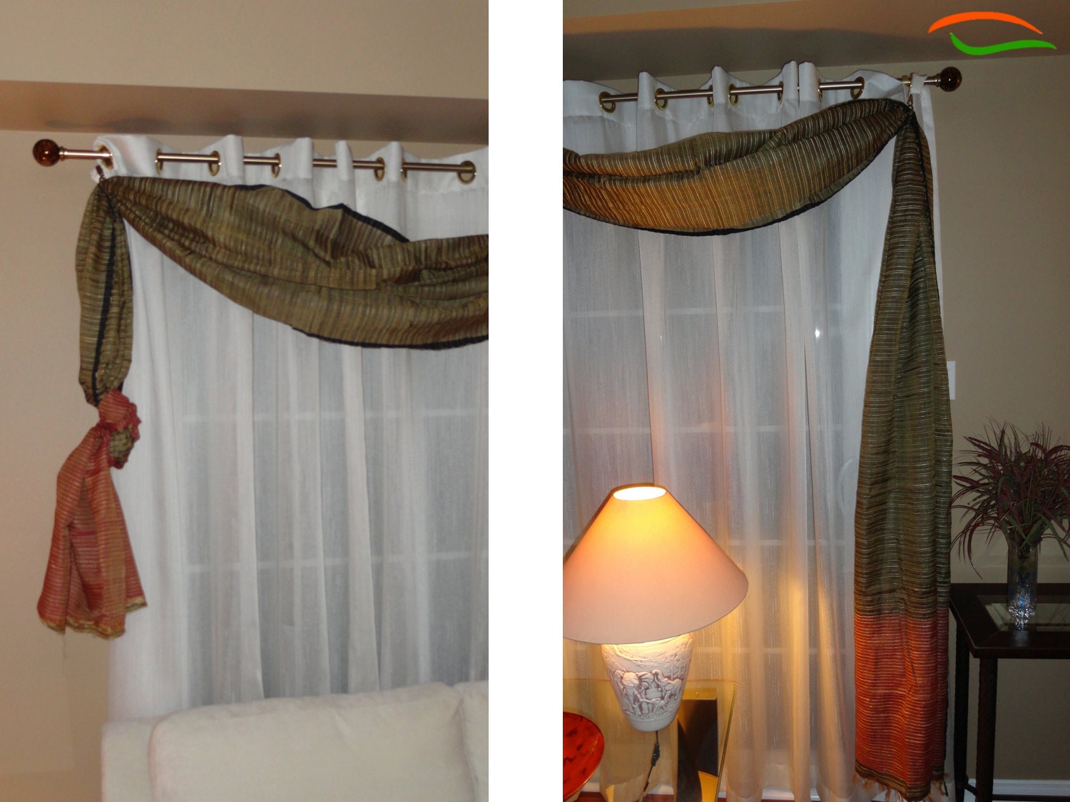 Window curtains indian curtains ethnic custom curtains Silk