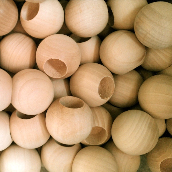 10 Wood Dowel Caps Doll Heads Kids Wood Craft Supplies