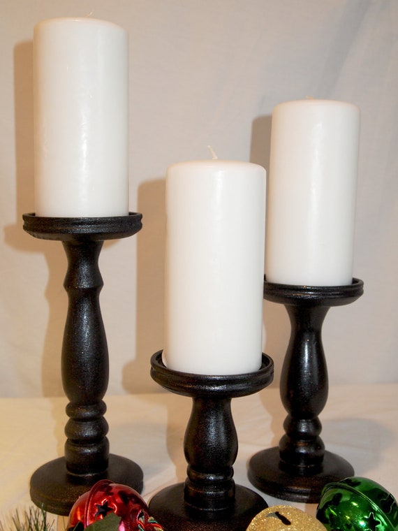 Black Textured Metallic Original Pillar by SmokyMtWoodNThings