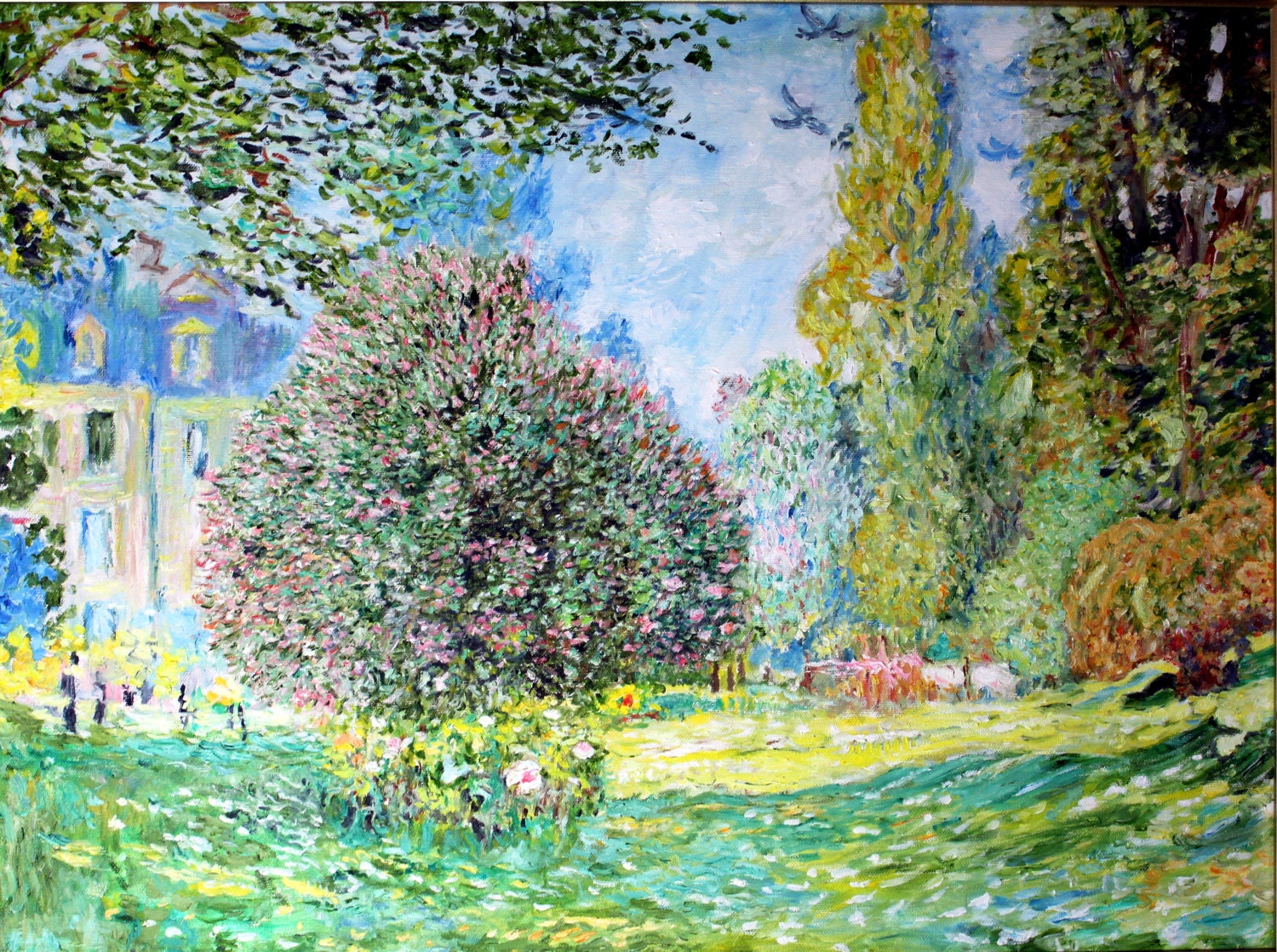 Replica of Monet's Park Monceau Paris 100% by PaintingsbyMichal