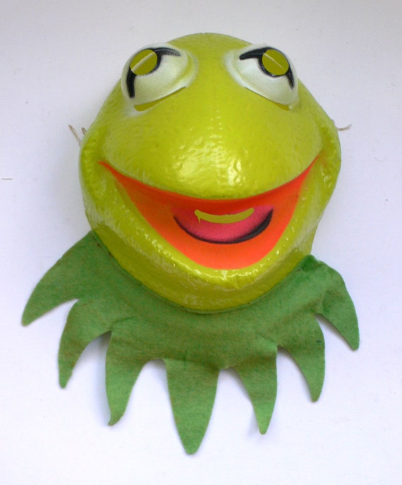 Vintage Mask Masque Cesar The Muppets Show Kermit by spacegunmann