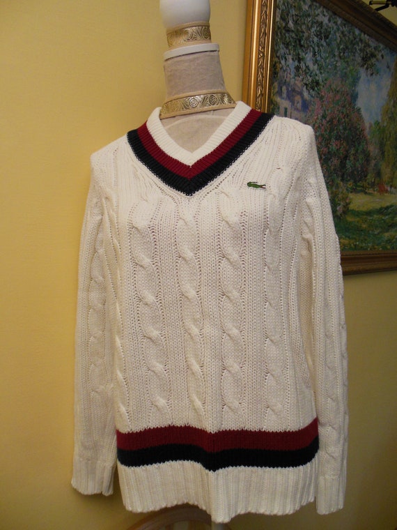 TENNIS SWEATER ... 1960's IZOD Lacoste Tennis Sweater