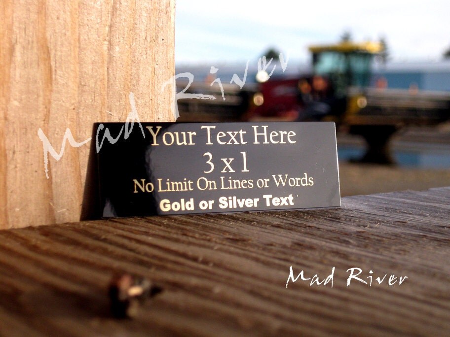 3 x 1 Personalized Laser Engraved Name Plates