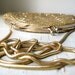 Vintage Walborg Formal Beaded Gold Purse/ Clutch with Chain that can be Tucked Inside