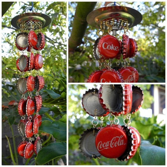 Cola Handmade Custom Bottle Cap Wind Chime Coca Cola Handmade Custom Bottle Cap Wind Chime