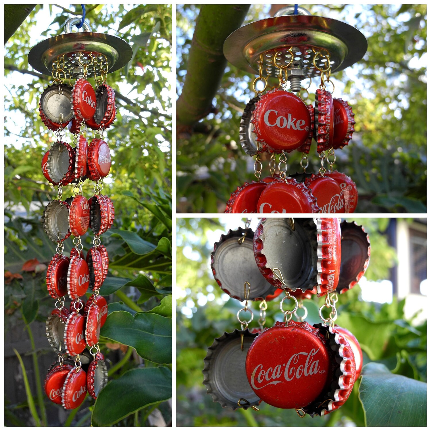 Coca-Cola Handmade Custom Bottle Cap Wind Chime