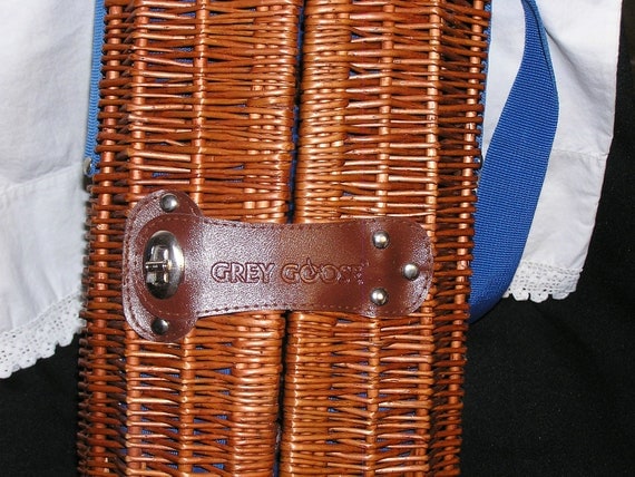 great holiday gift grey goose vodka wicker carrier with 2 great holiday gift grey goose vodka wicker carrier with 2