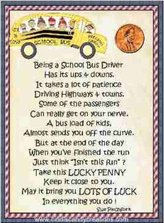 School Bus Driver Lucky Penny School Bus Driver Lucky Penny