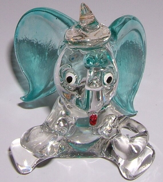 dumbo glass figurine