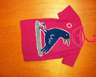CHILDREN'S Hand Dyed CROW SHIRT Vintage Unworn 10-12
