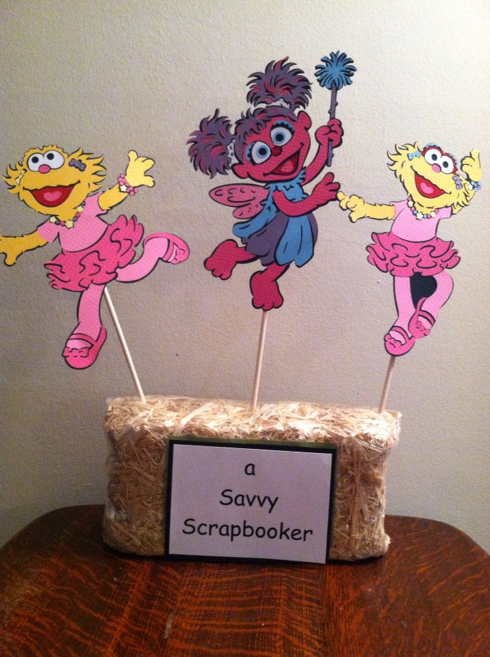 Sesame Street's Abby Cadabby and Zoe Set of by aSavvyScrapbooker