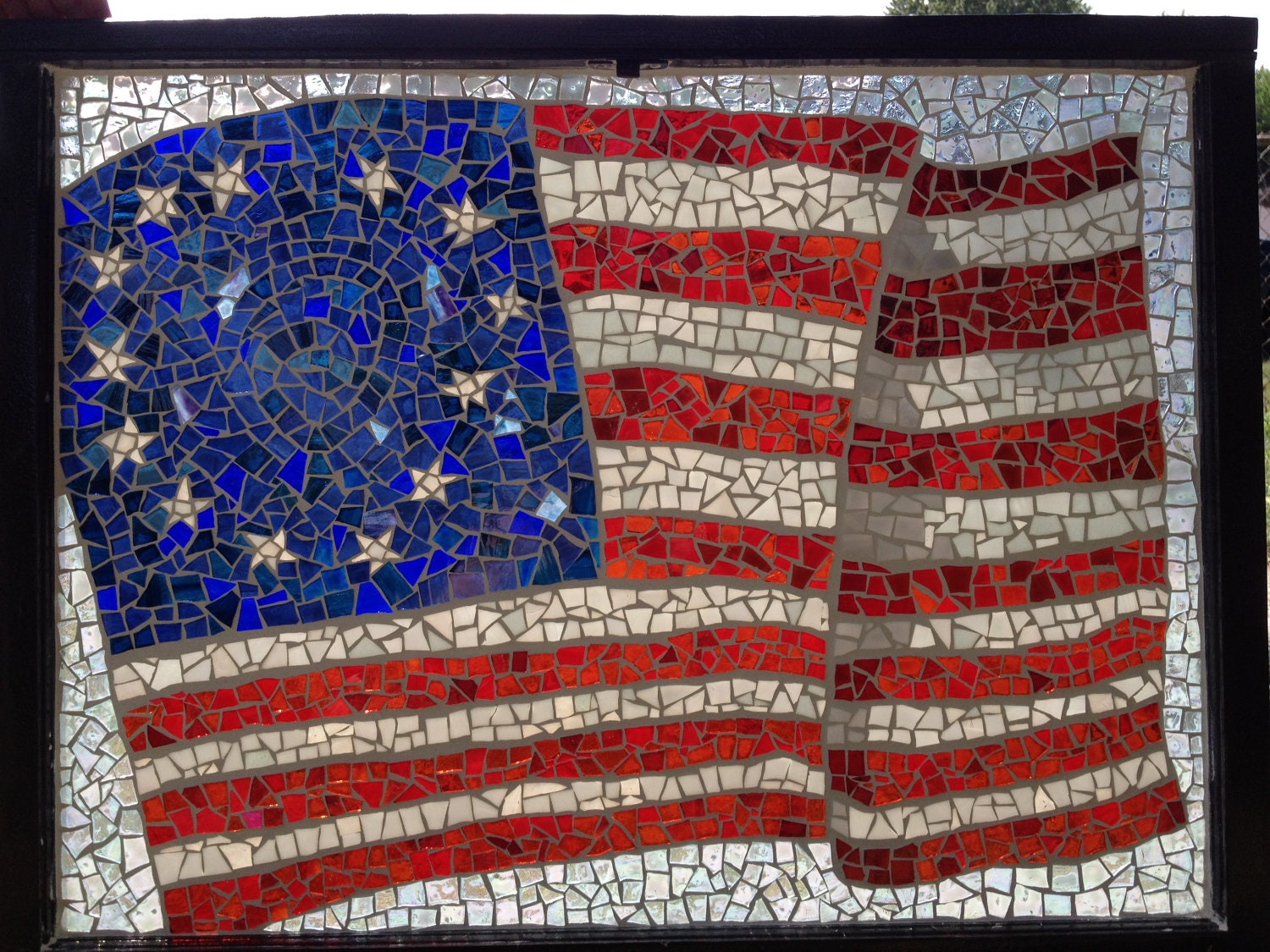 Items Similar To American Flag Mosaic On Etsy 4558