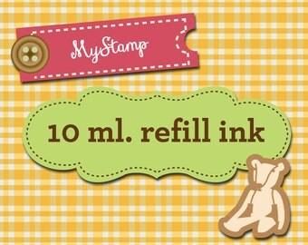 Oil Based REFILL INK for Custom Address Pre-Inked Stamp - 10 ml. bottle